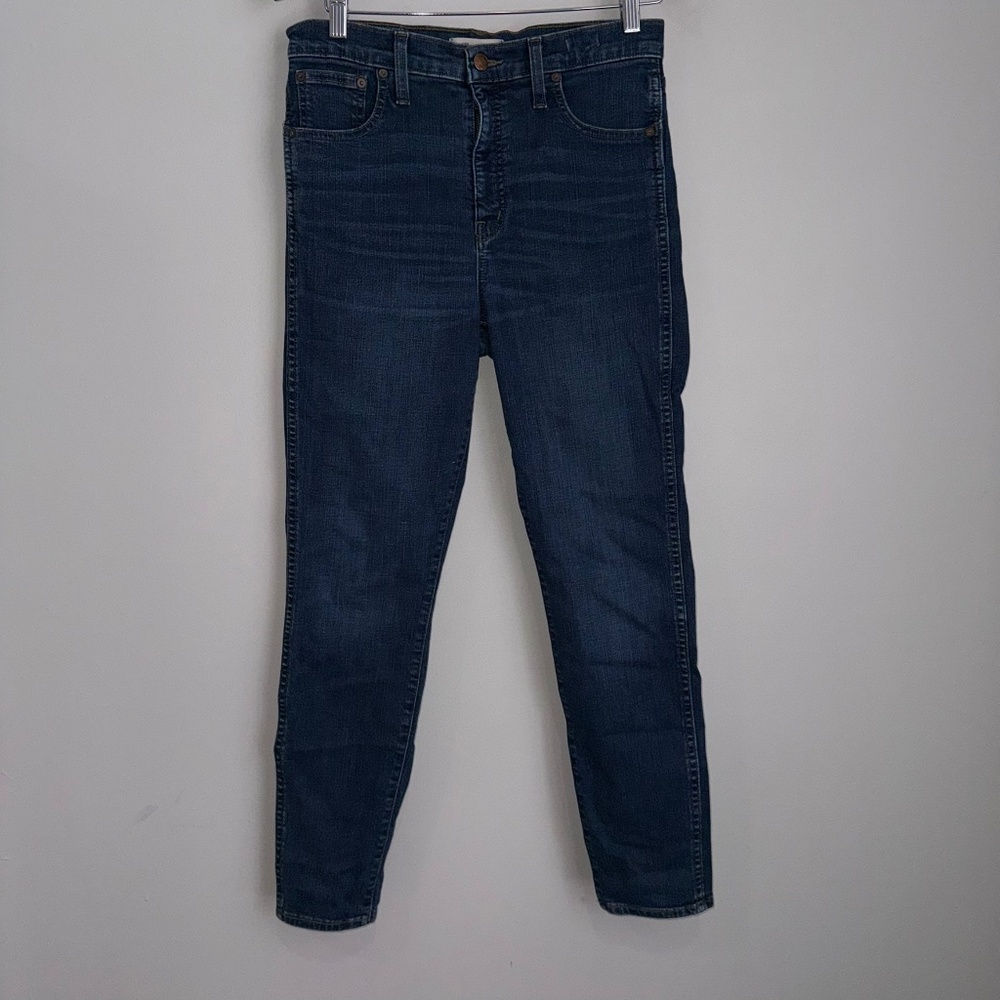 MADEWELL $128 Womens 29 Dark Wash 10" High Rise Stretch Skinny Jeans HH17